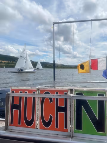 Racing is almost always managed by the race management team from the Committee Boat View from the race management "Committee Boat"